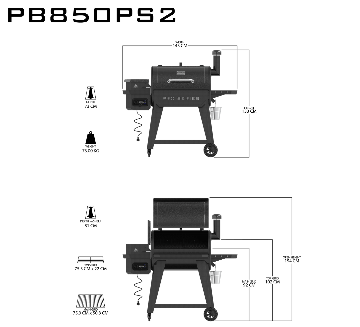 Pit Boss Pro Series 2 850 WiFi Pellet Grill